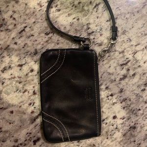 Coach leather wristlet